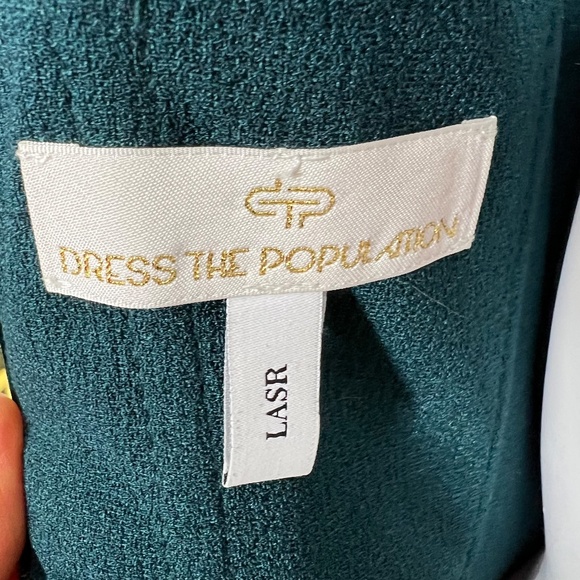 Dress the Population Emerald Green Formal Gown Strapless Boned Bodice, S NWOT - Picture 11 of 16